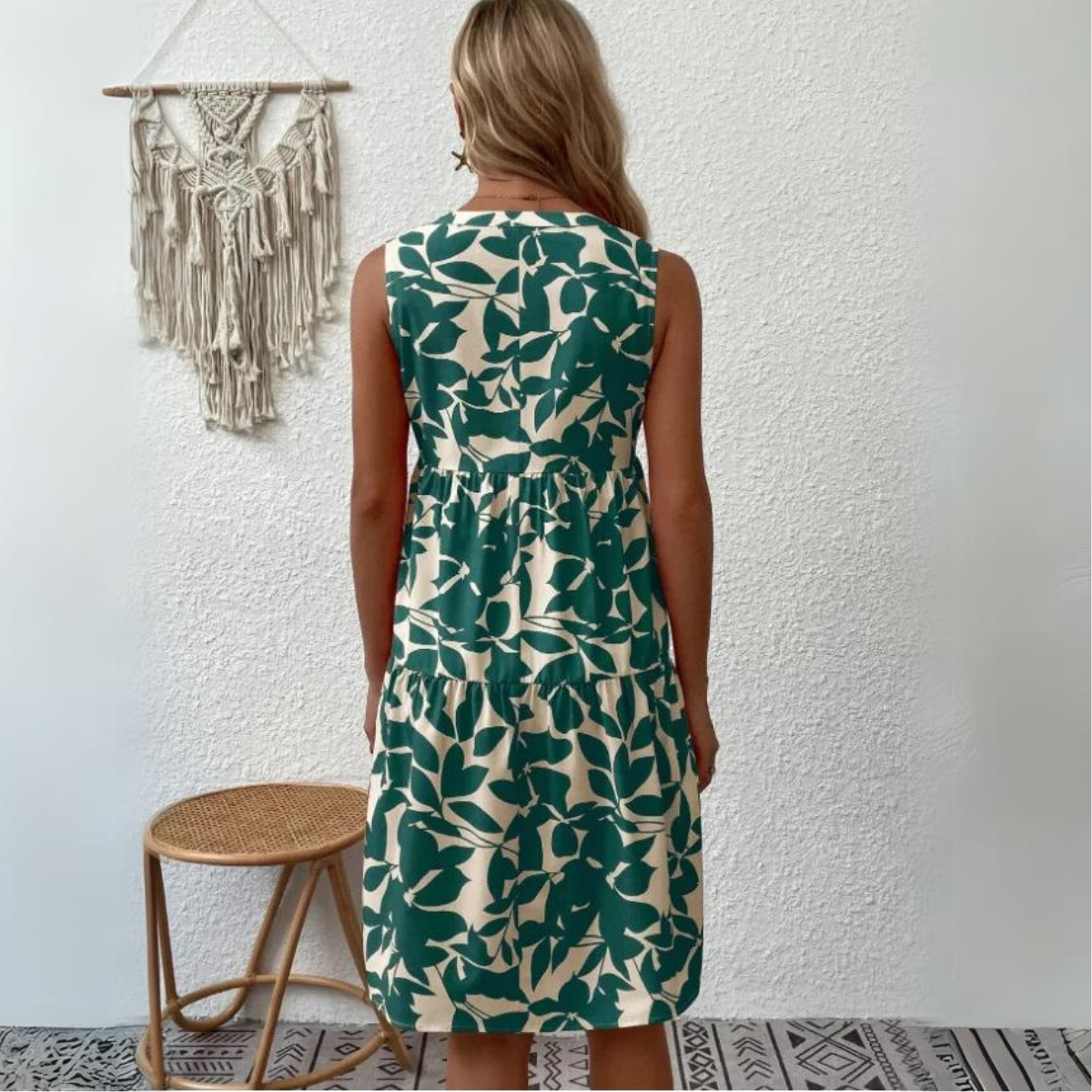 AmalfiCharm | Amalfi A Line Tank Dress met ruches