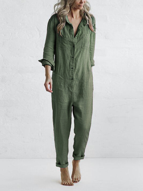 Mila| jumpsuit met lange mouwen