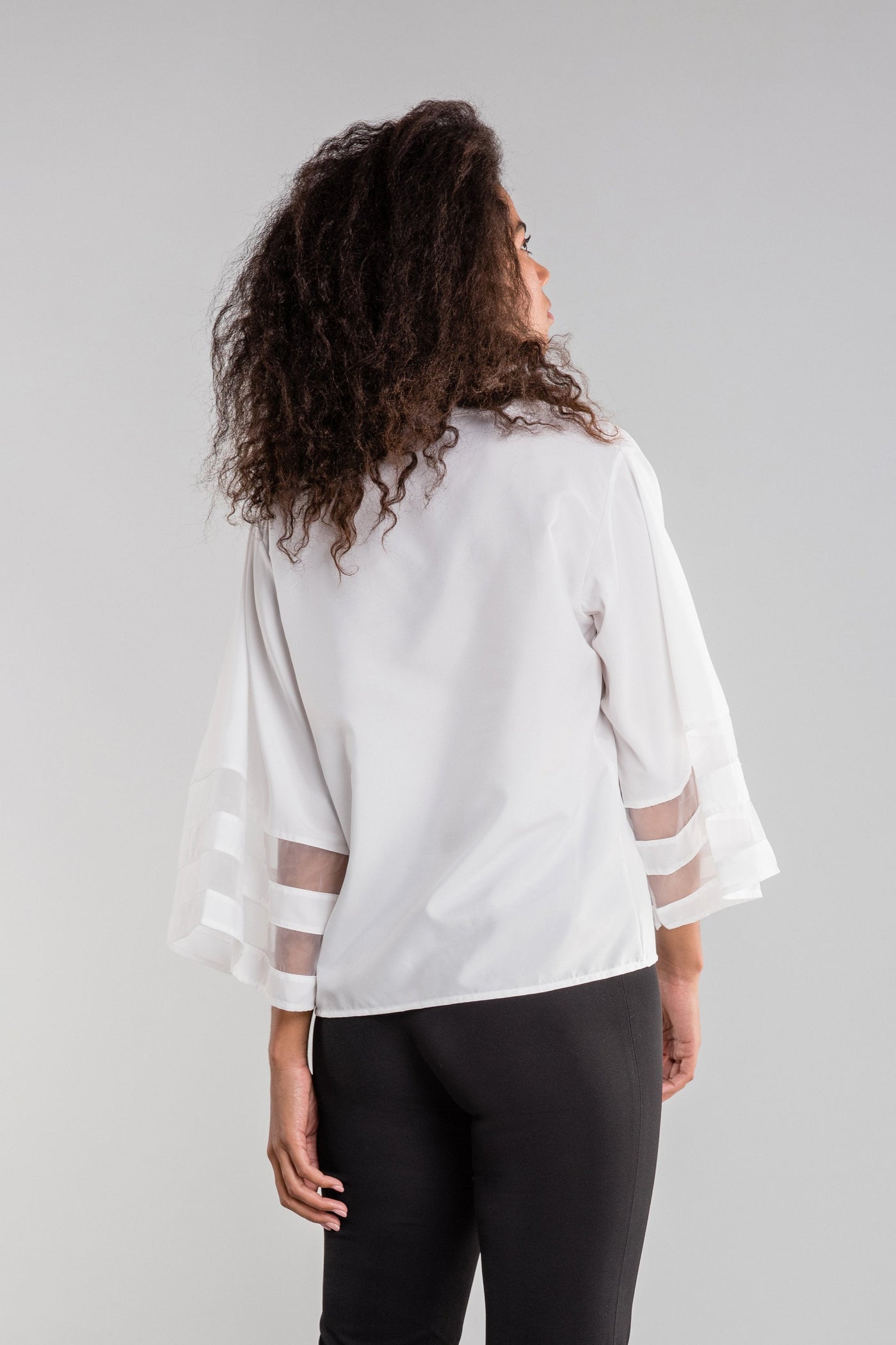 Flow Top | Mesh Panel Mouwen Los Pasvorm Top