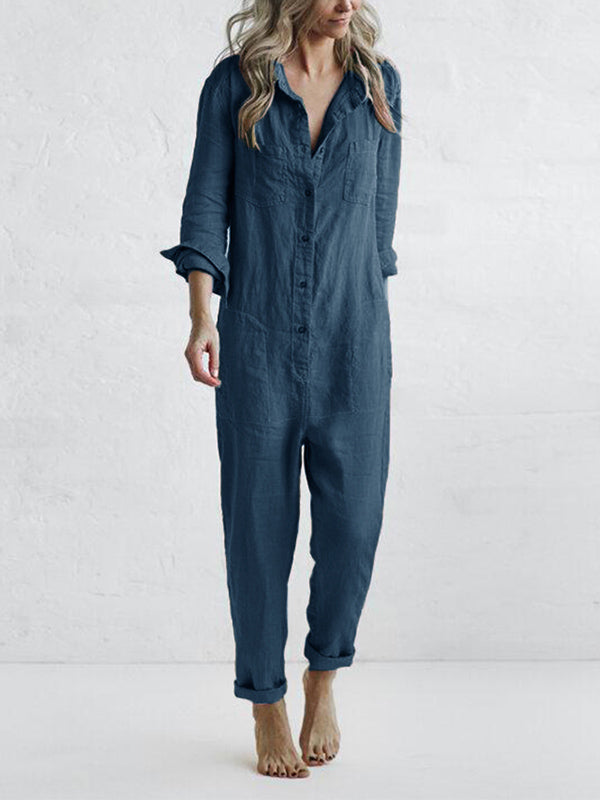 Mila| jumpsuit met lange mouwen