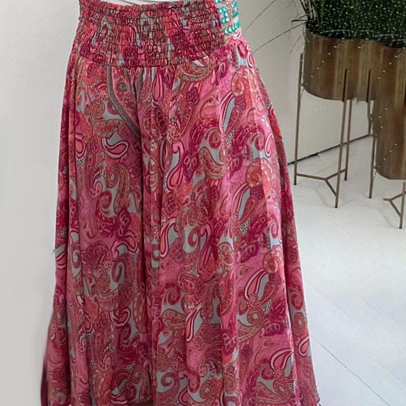 Elaroza Etnische Paisley Print Maxi Broek