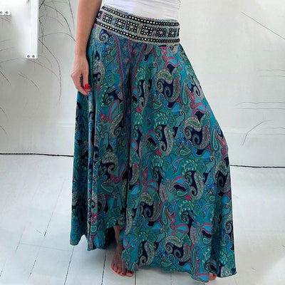 Elaroza Etnische Paisley Print Maxi Broek